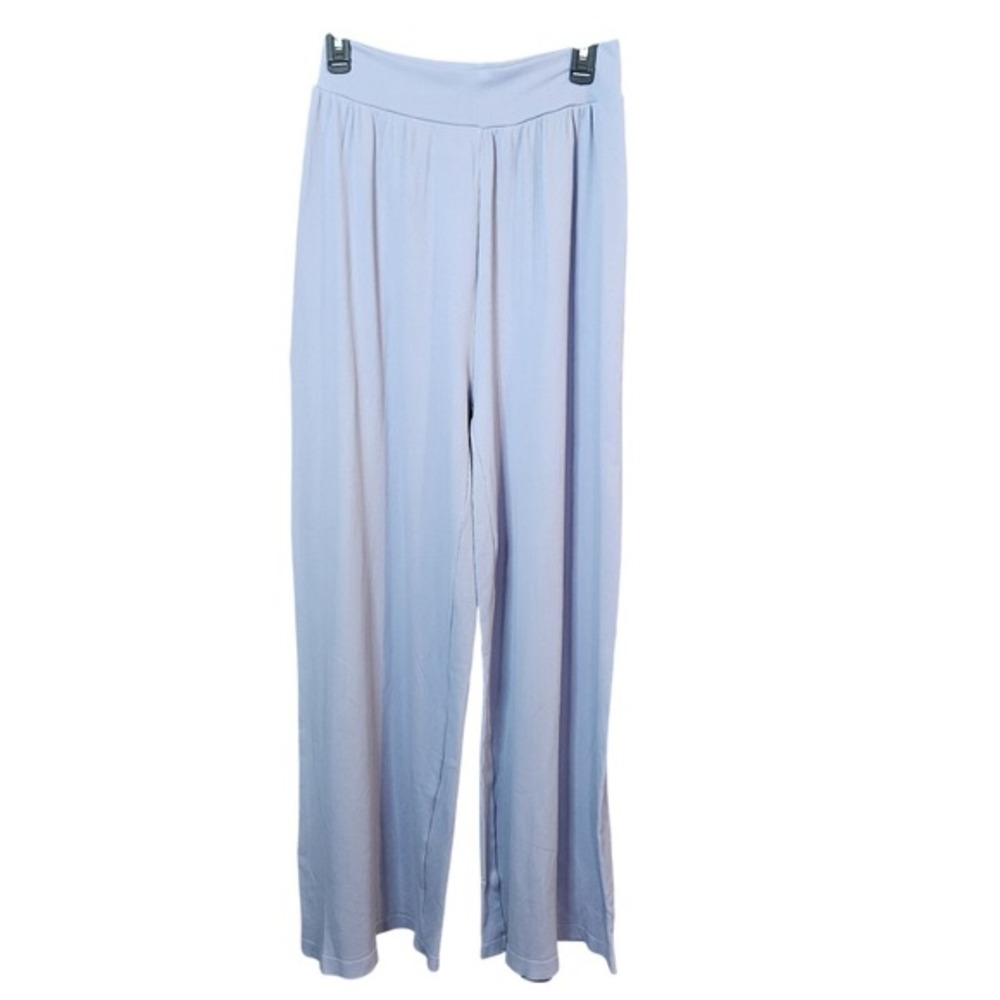 OQQ Women's Stretch Lilac‎ Ribbed Wide Leg Pants Size XL Casual, Travel, Lounge